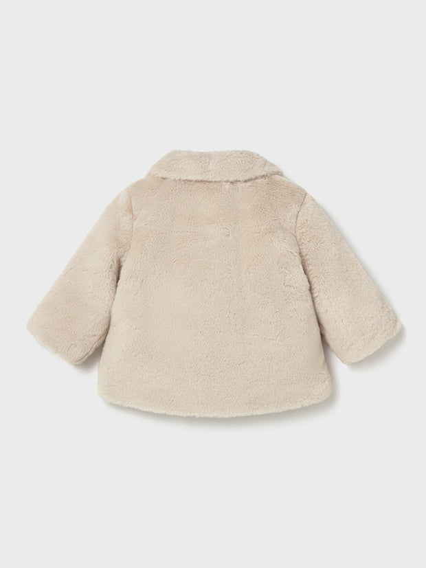 Mayoral Toddler Girl Beige Fur Jacket (12M-4Y)