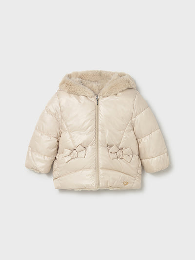 Mayoral Toddler Girl Beige Reversible Bow Jacket (12M-4Y)
