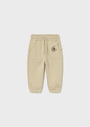 Mayoral Toddler Boy Cream Bear Cuffed Joggers (12M-4Y)