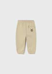 Mayoral Toddler Boy Cream Bear Cuffed Joggers (12M-4Y)