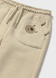 Mayoral Toddler Boy Cream Bear Cuffed Joggers (12M-4Y)