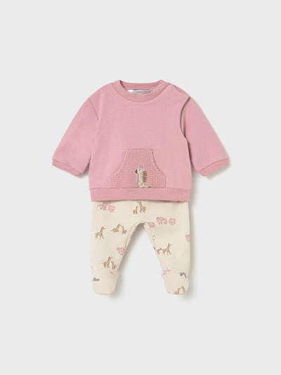 Mayoral Baby Girl Pink Animal Outfit Set (0M-6M)