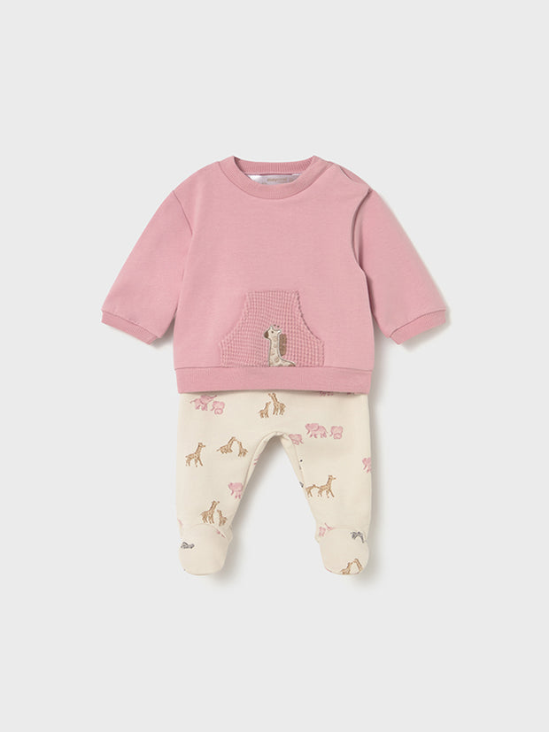 Mayoral Baby Girl Pink Animal Outfit Set (0M-6M)