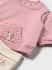 Mayoral Baby Girl Pink Animal Outfit Set (0M-6M)
