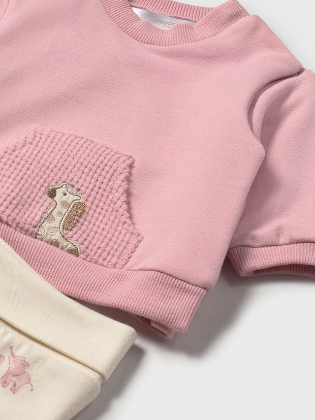 Mayoral Baby Girl Pink Animal Outfit Set (0M-6M)