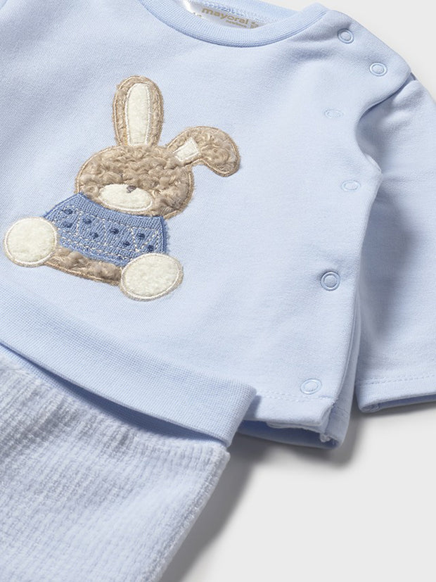 Mayoral Baby Boy Blue Bunny Outfit Set (0M-6M)