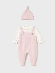 Mayoral Baby Girl Pink Dungaree & Hat (1M-12M)