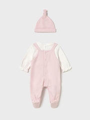 Mayoral Baby Girl Pink Dungaree & Hat (1M-12M)