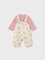 Mayoral Baby Girl Pink Animal Dungaree (2M-12M)