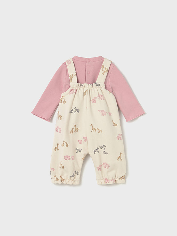 Mayoral Baby Girl Pink Animal Dungaree (2M-12M)