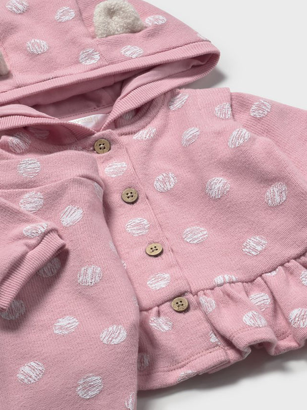 Mayoral Baby Girl 3 Piece Pink Polka Dot Outfit Set (2M-12M)