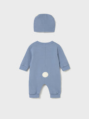 Mayoral Baby Boy Blue Animal Babygrow & Hat (1M-18M)
