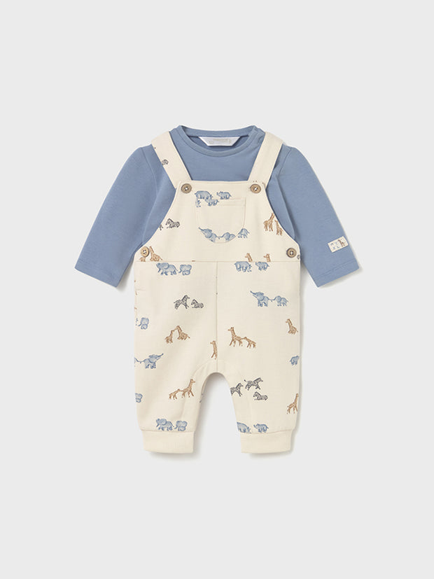 Mayoral Baby Boy Blue Animal Dungaree (1M-12M)