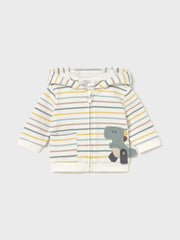 Mayoral Baby Boy Green Striped Dinosaur Outfit Set - 3 Piece (2M-18M)
