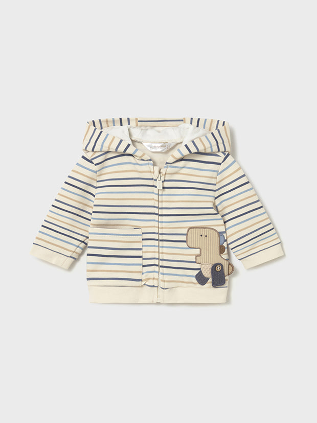 Mayoral Baby Boy Blue Striped Dinosaur Outfit Set - 3 Piece (2M-18M)