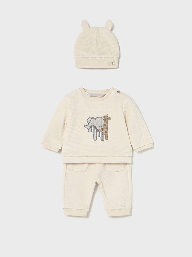 Mayoral Baby Boy 3 Piece Beige Corduroy Set (1M-18M)