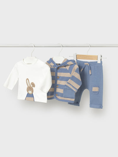 Mayoral Baby Boy 3 Piece Bunny Outfit Set (2M-18M)