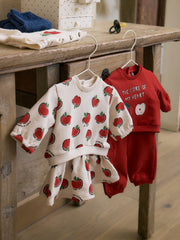 Mayoral Baby Girl Red Apple Outfit Set - 4 Piece (2M-12M)