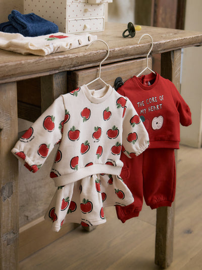 Mayoral Baby Girl Red Apple Outfit Set - 4 Piece (2M-12M)