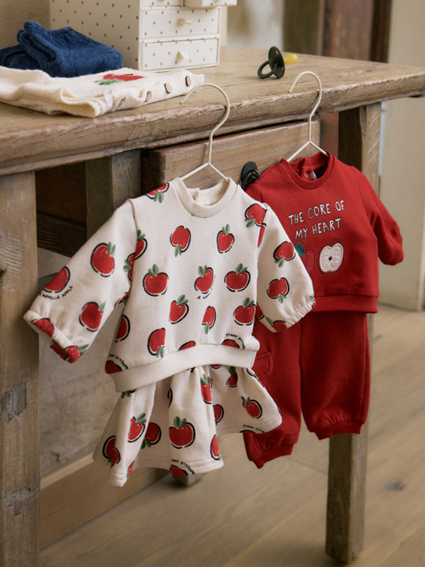 Mayoral Baby Girl Red Apple Outfit Set - 4 Piece (2M-12M)