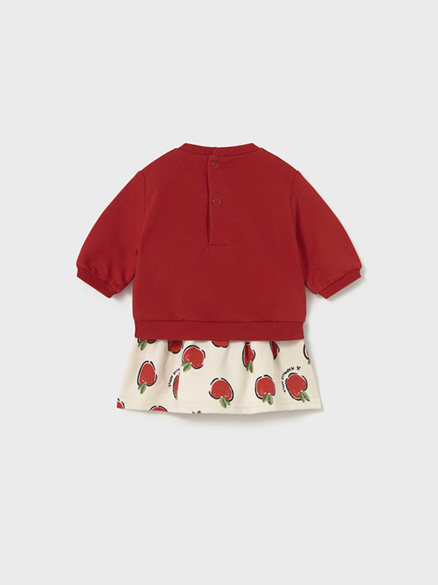 Mayoral Baby Girl Red Apple Outfit Set - 4 Piece (2M-12M)