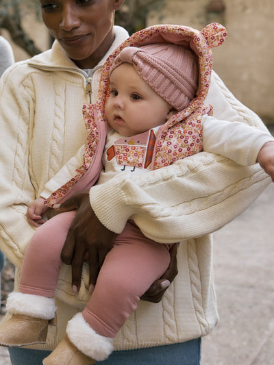 Mayoral Baby Girl 3 Piece Gilet Outfit Set - Peach (2M-18M)