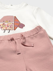 Mayoral Baby Girl 3 Piece Gilet Outfit Set - Peach (2M-18M)