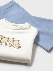 Mayoral Baby Girl 3 Piece Gilet Outfit Set - Blue (2M-18M)