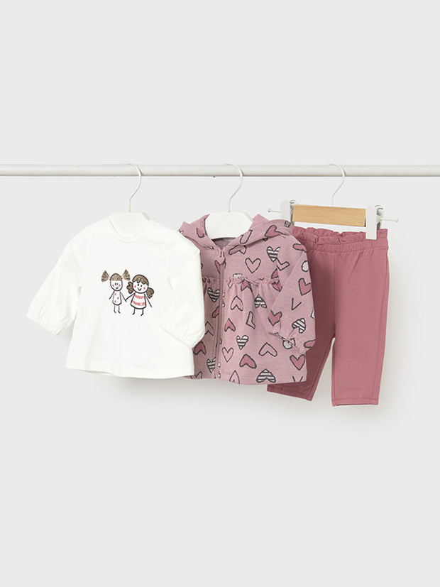 Mayoral Baby Girl Pink Heart Outfit Set (2M-18M)
