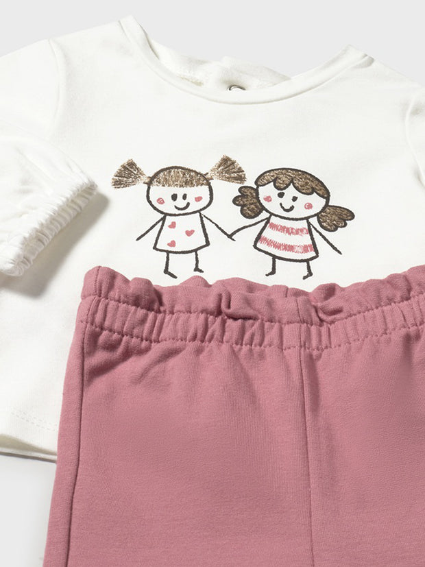 Mayoral Baby Girl Pink Heart Outfit Set (2M-18M)