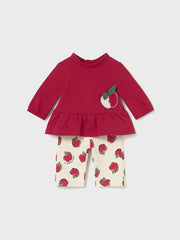 Mayoral Baby Girl Red Apple Outfit Set (2M-12M)