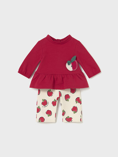 Mayoral Baby Girl Red Apple Outfit Set (2M-12M)