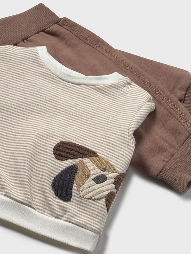 Mayoral Baby Boy Neutral Doggy Outfit Set - 3 Pieces (4M-18M)