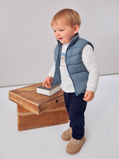 Mayoral Toddler Boy Blue Gilet Outfit Set (12M-4Y)