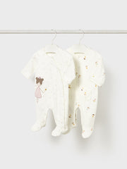 Mayoral Baby Girl Fairy 2 Pack Babygrow (0M-9M)
