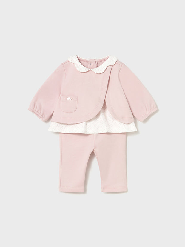 Mayoral Baby Girl Pink Fleece Legging Set (0M-12M)