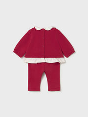 Mayoral Baby Girl Red Fleece Legging Set (0M-12M)