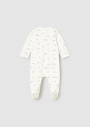 Mayoral Baby Boy Beige & White 2 Pack Babygrows (0M-6M)