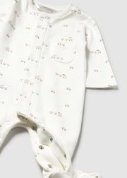 Mayoral Baby Boy Beige & White 2 Pack Babygrows (0M-6M)