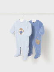 Mayoral Baby Boy Blue Bunny Babygrow - 2 Pack (0M-6M)