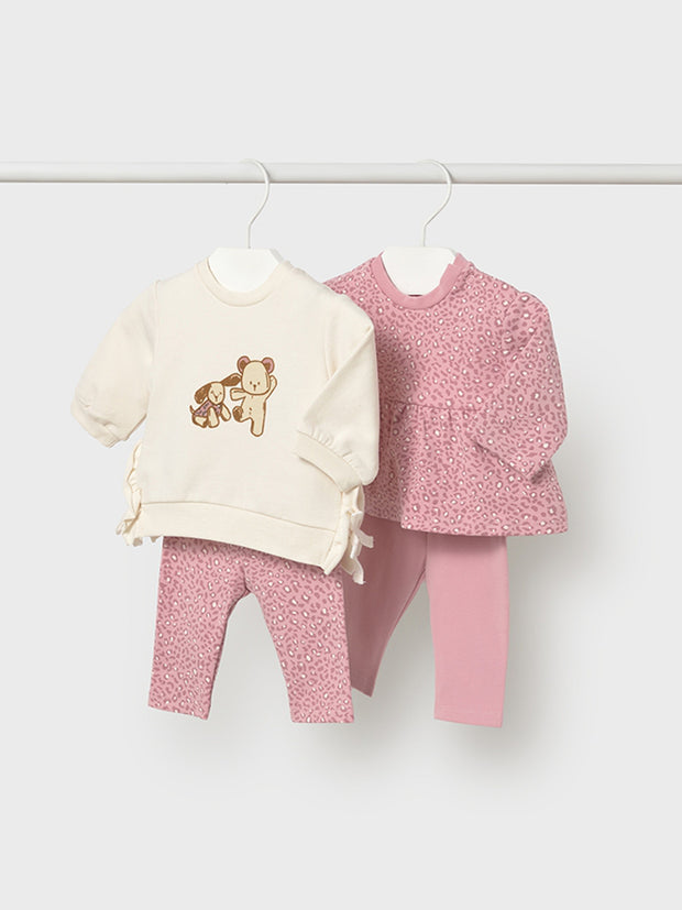 Mayoral Baby Girl Pink Animal Print Outfit Set (2M-18M)