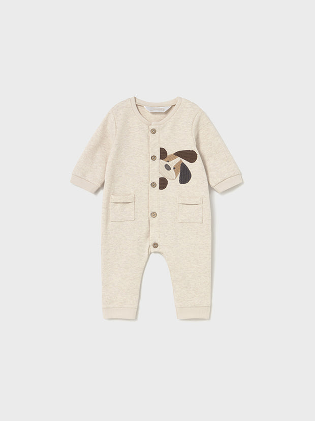 Mayoral Baby Boy Beige Doggy Babygrow (1M-18M)