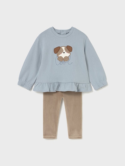 Mayoral Toddler Girl Blue Doggy Outfit Set (12M-4Y)