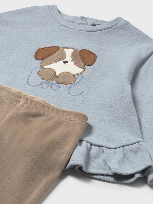 Mayoral Toddler Girl Blue Doggy Outfit Set (12M-4Y)