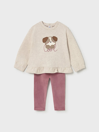 Mayoral Toddler Girl Pink Doggy Outfit Set (12M-4Y)
