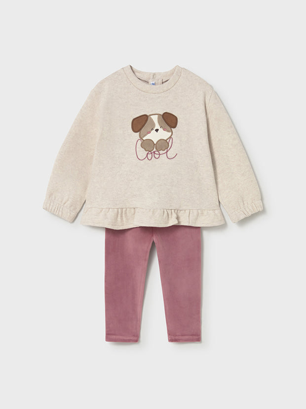 Mayoral Toddler Girl Pink Doggy Outfit Set (12M-4Y)
