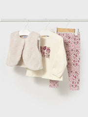 Mayoral Toddler Girl Pink Floral Outfit Set - 3 Piece (12M-4Y)