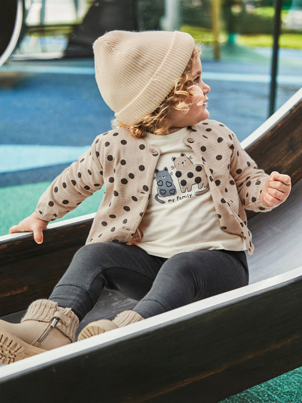 Mayoral Toddler Girl Beige Polka Dot Outfit Set (12M-4Y)