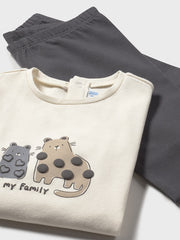 Mayoral Toddler Girl Beige Polka Dot Outfit Set (12M-4Y)