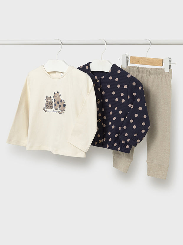 Mayoral Toddler Girl Black Polka Dot Outfit Set (12M-4Y)